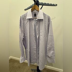 Ike Behar Lavender Stripes Men’s dress shirt size 17 1/2 - 34/35